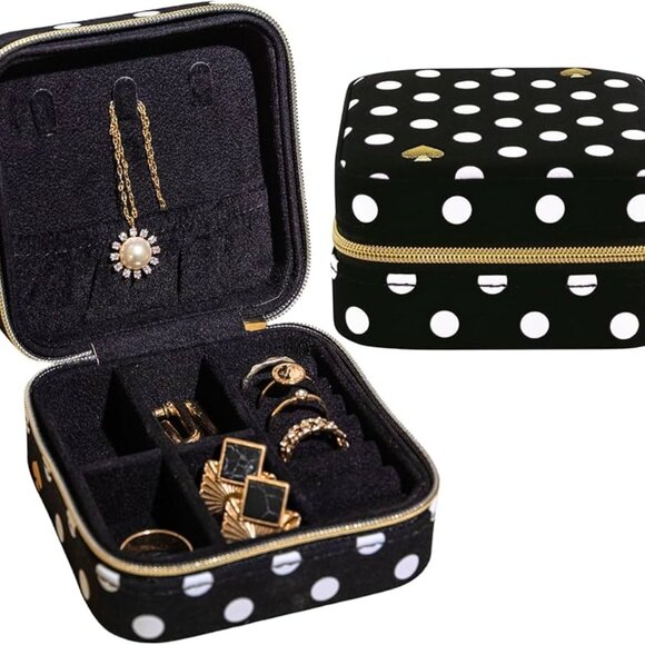 NWT Kate Spade Cheers Travel Jewelry Holder Black Multi Giftable Case - Picture 6 of 15